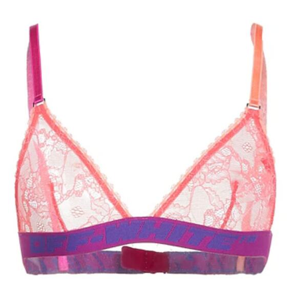 Off White Lace bra Salmon pink M - Picture 1 of 12